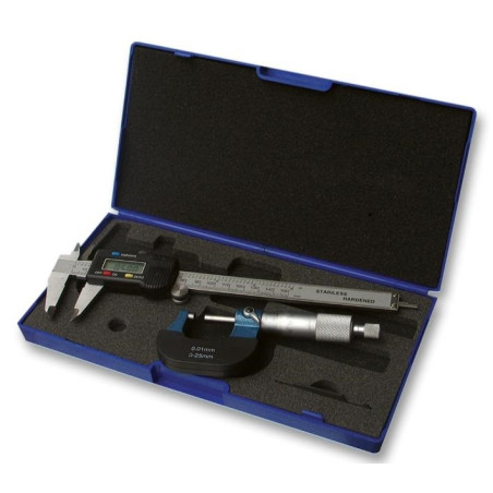 Duratool 50-100-900 Digital Caliper & Mechanical Micrometer Set