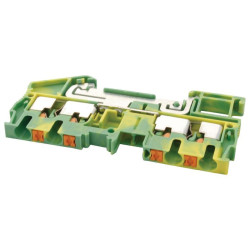 Phoenix Contact (PT 2,5-QUATTRO-PE) DIN Rail Mount Terminal Block, 4 Ways