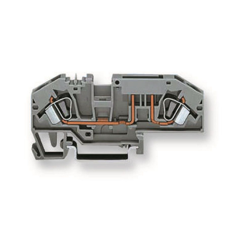 Wago (282-696) DIN Rail Mount Terminal Block, Fused, 2 Ways