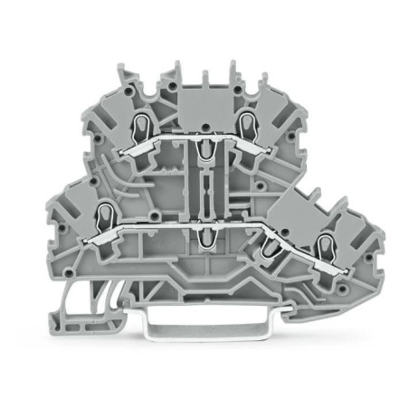 Wago (2002-2201) DIN Rail Mount Terminal Block, 2 Ways, 22 AWG, 12 AWG