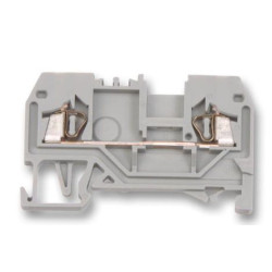 Wago (282-901) DIN Rail Mount Terminal Block, 2 Ways, 24 AWG, 10 AWG