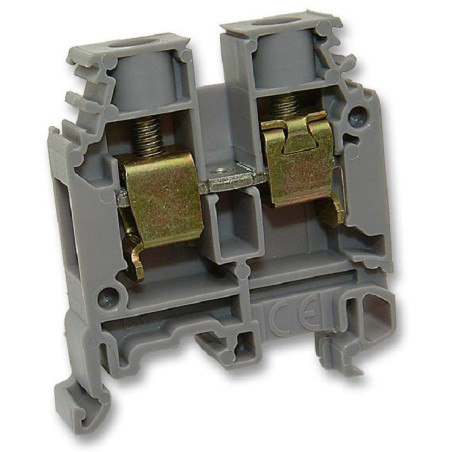 Entrelec (011512017) DIN Rail Mount Terminal Block, 2 Ways, 20 AWG, 6 AWG