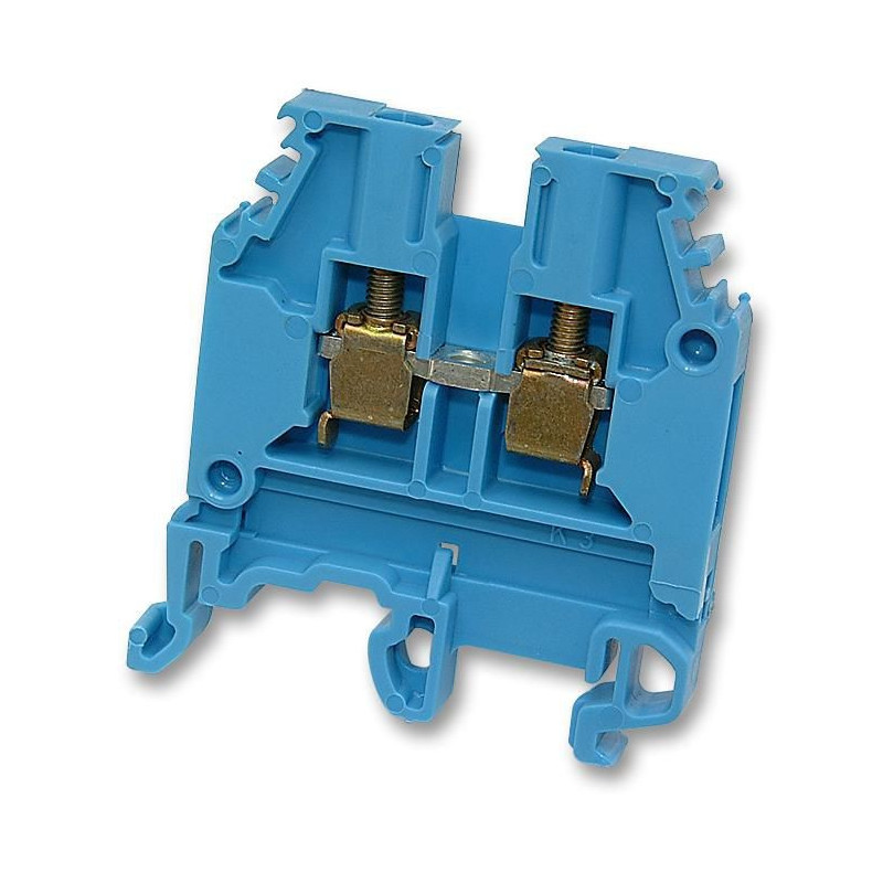 Entrelec (012511601) DIN Rail Mount Terminal Block, 2 Ways, 22 AWG, 10 AWG