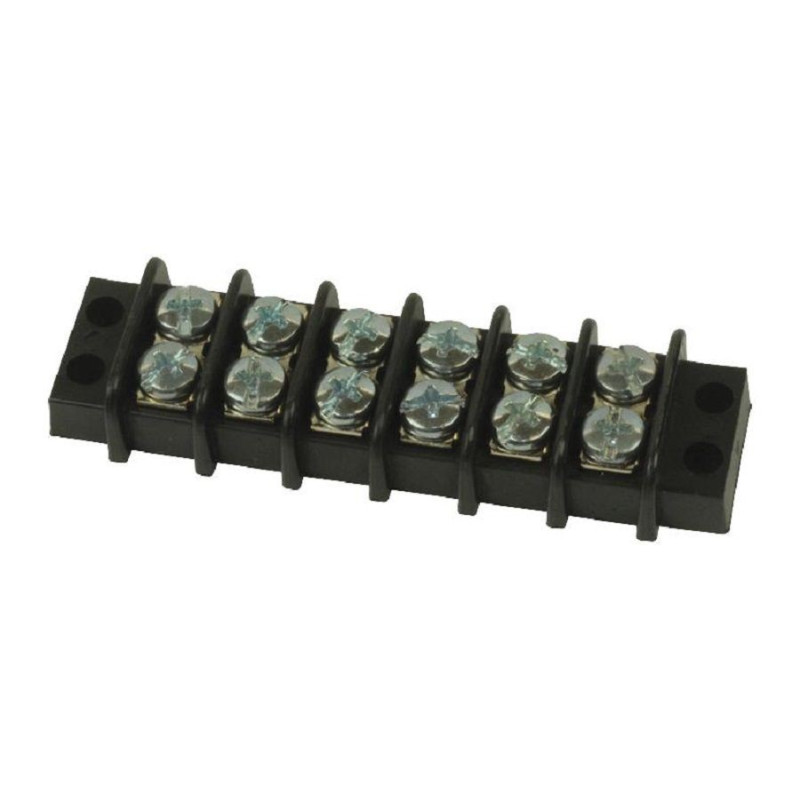 Molex (38770-0306) Panel Mount Barrier Terminal Block, 2 Row, 6 Ways