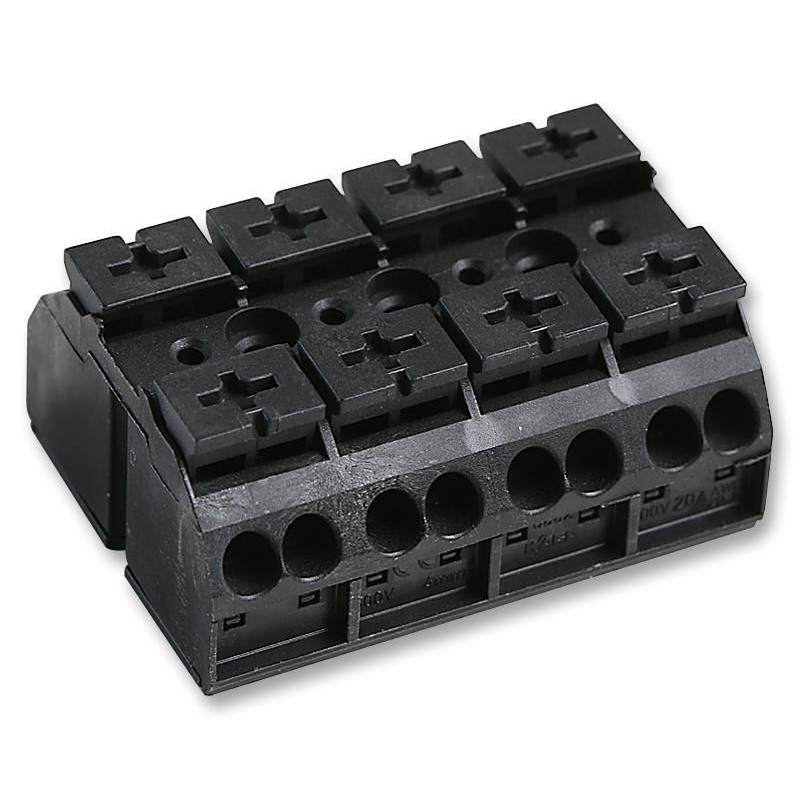 Camdenboss (CTSN634/12W) Panel Mount Barrier Terminal Block, 1 Row, 12 Ways