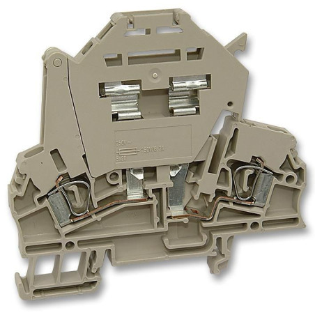 Entrelec (011103303) Fused Terminal Block, 2 Ways, 18AWG to 6AWG