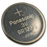 Panasonic BR-1225/BN  Battery, 3 V, 1225, Lithium Poly Carbon Monofluoride, 48 mAh, Flat Top, 12.5 mm