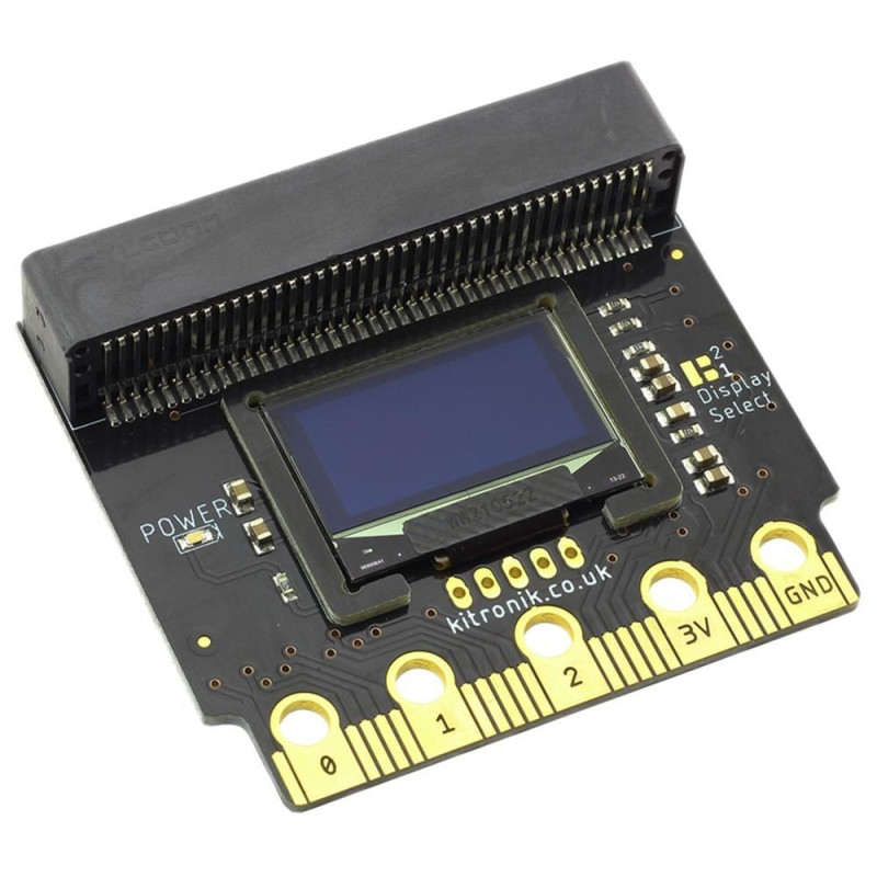 Kitronik (56115) OLED Display Board, BBC micro:bit, 128 X 64 Resolution