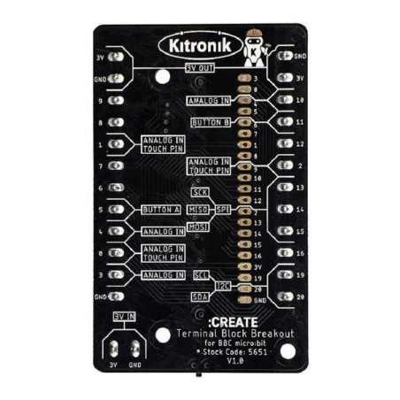 Kitronik (5651) Terminal Block Breakout, 3.3 V, BBC micro:bit