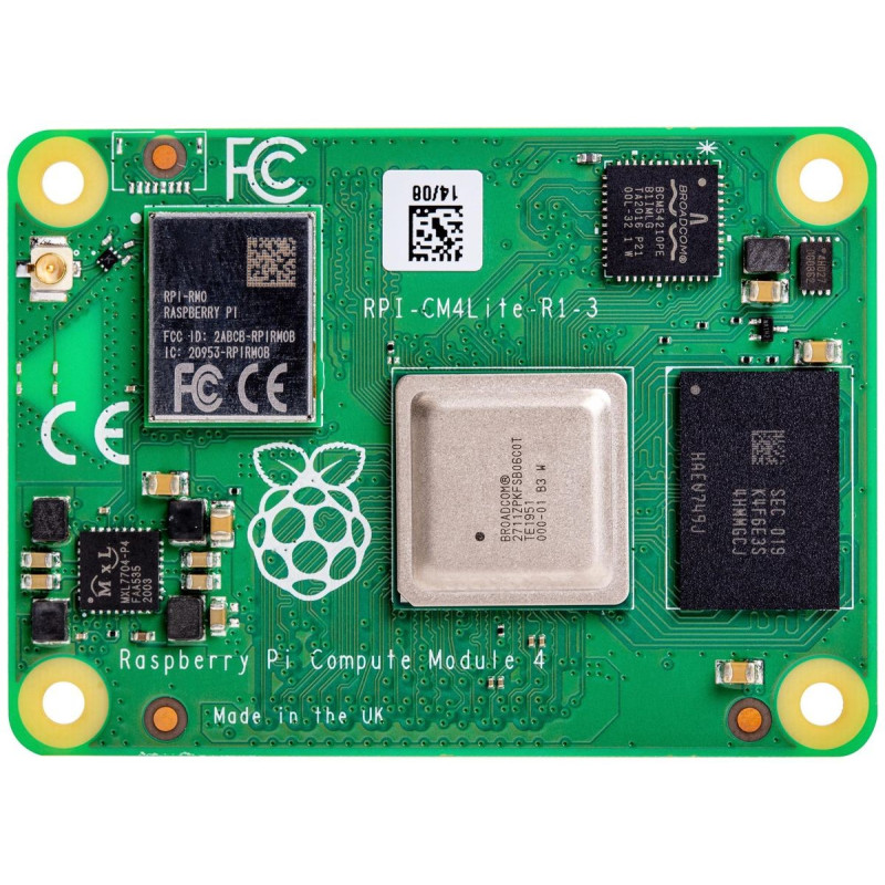 Raspberry-Pi (CM4101000) Compute Module 4 Lite, ARM Cortex-A72, 1GB, WiFi