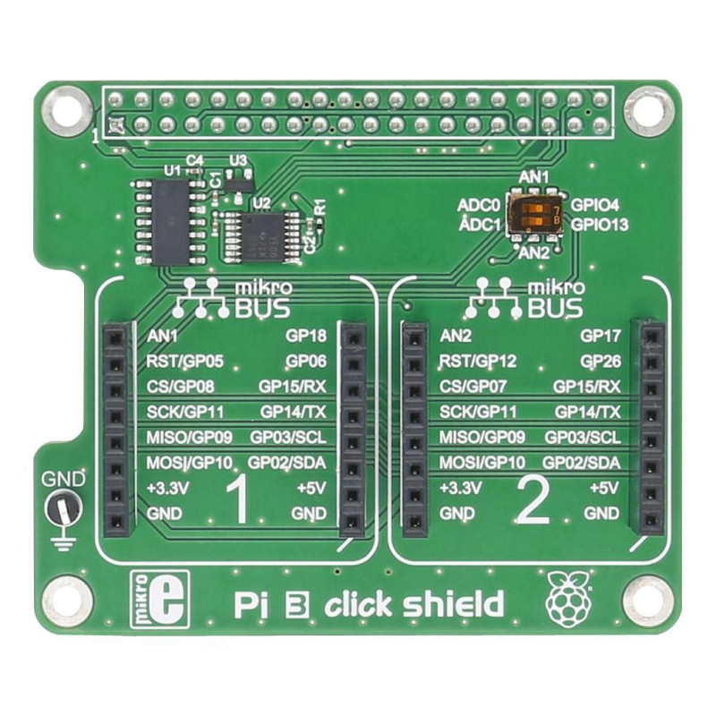 Mikroelektronika (MIKROE-2756) Expansion Board, Pi 3 Click Shield