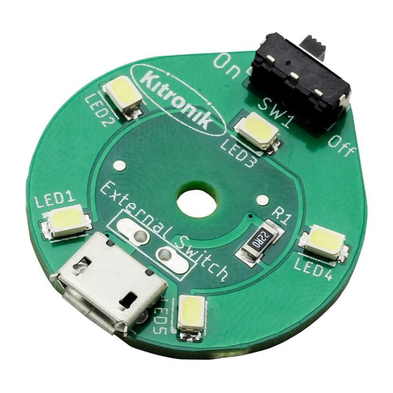 Kitronik (35157) USB LED Board, Round, White, LED Lighting, Lighting