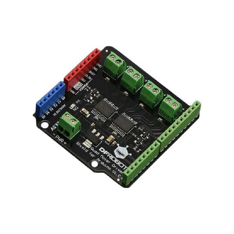 DFRobot (DRI0039) Expansion Board, Quad DC Motor Driver Shield