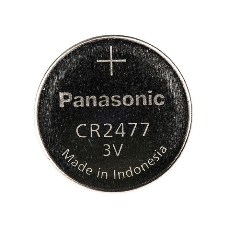 Panasonic CR-2477/BN Lithium Button Battery, CR2477, 3V, 24.5mm Diameter