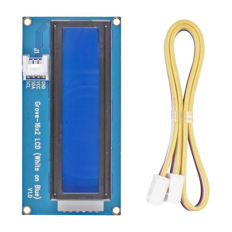 Seeed Studio (104020111) LCD Board, Cable, 16x2, White on Blue, Arduino