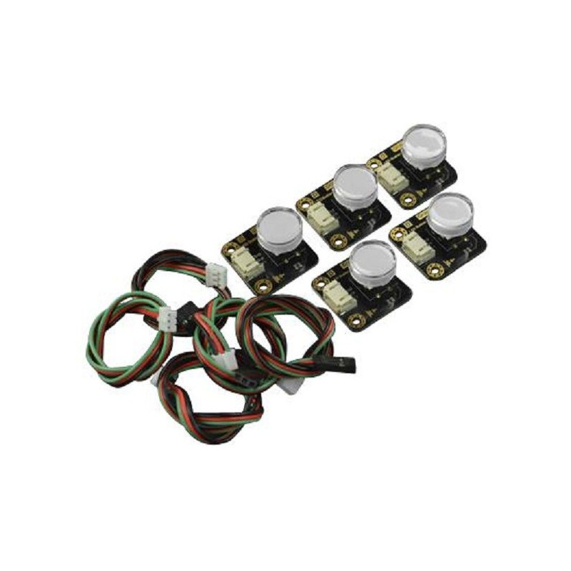 DFRobot (DFR0785) LED Button, 27 × 26.5 mm, PH2.0-3P, 3.3 V to 5 V