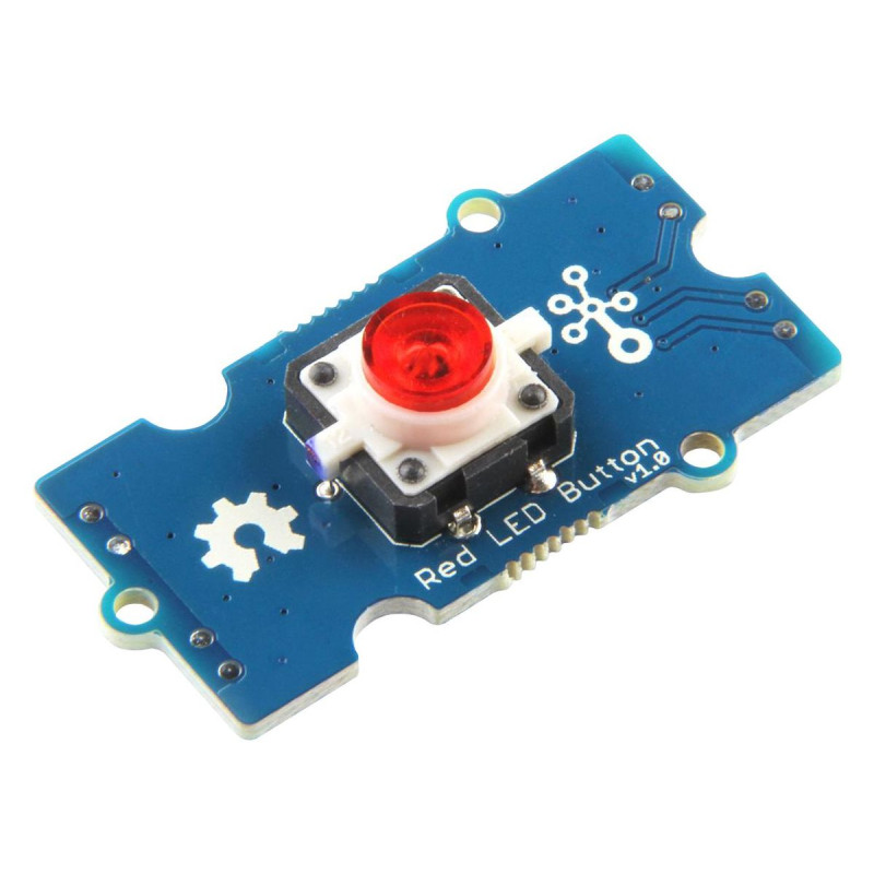 Seeed Studio (111020044) LED Button Board, with Cable, Red, 3.3V / 5V