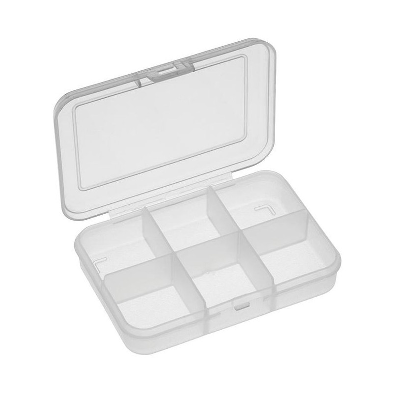 Multicomp Pro (1026N) Storage Box, 6 Compartment, Transparent