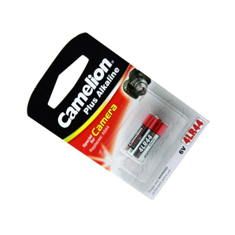 CAMELION 4LR44-BP1(0%Hg) Camera Battery 6V 165mAh Alkaline Plus