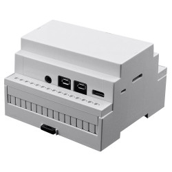 Multicomp Pro (MP001137) DIN Rail Mount Enclosure, Grey Lid, Polycarbonate