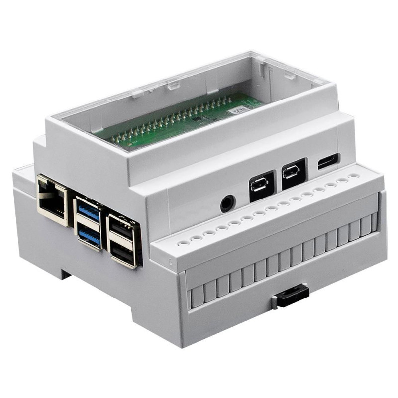 Multicomp Pro (MP001138) DIN Rail Mount Enclosure, Clear Lid, Polycarbonate