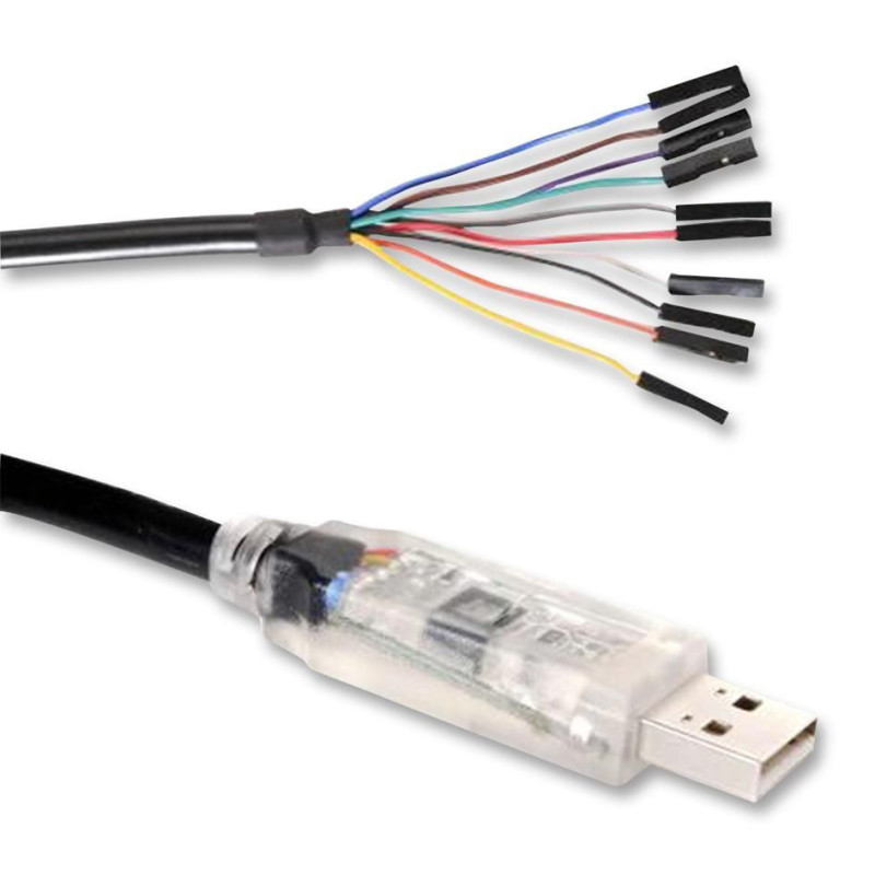 FTDI (C232HM-EDHSL-0) Cable, USB to MPSSE, 0.45A/5V Output, 500mm