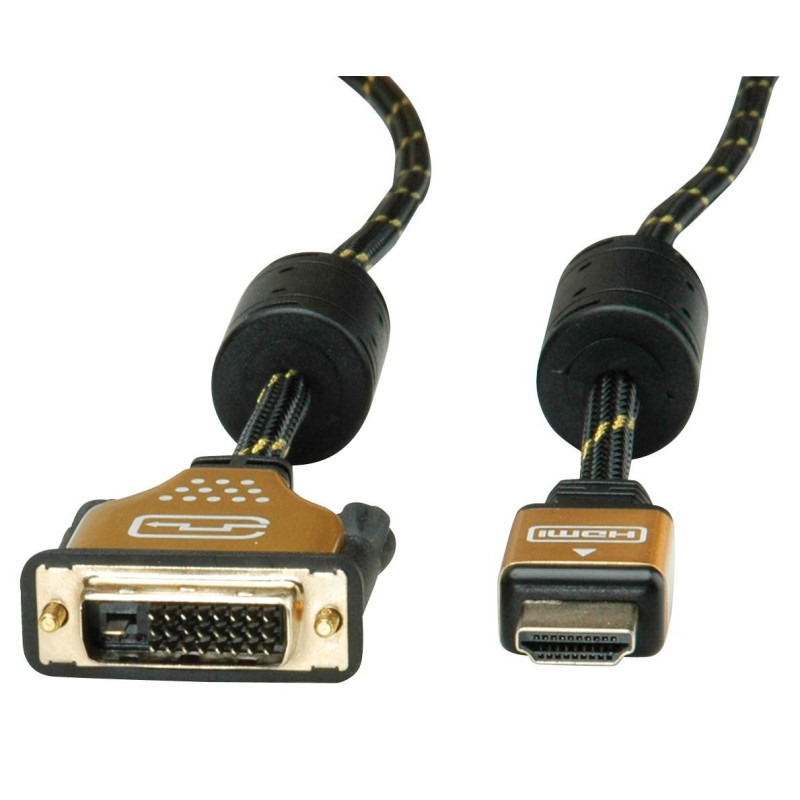 Roline (11.04.5892) DVI-D (Dual Link) Plug, HDMI A Plug