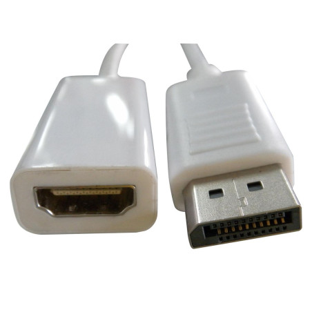 Multicomp Pro (MP009262) DisplayPort Plug, HDMI A Socket, 1 m, White