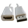 Multicomp Pro (MP009262) DisplayPort Plug, HDMI A Socket, 1 m, White