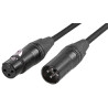 Neutrik (CPM3FM) XLR Plug, 3 Way, XLR Socket, 3 Way, 3 m, Black