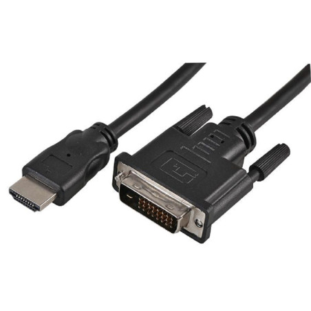 Pro Signal (PSG04003) HDMI to DVI-D (24+1 Pin) Male to Male Lead, 1m Black