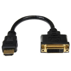 Startech (HDDVIMF8IN) HDMI Plug, DVI-D Socket, 0.65 ft, 200 m, Black