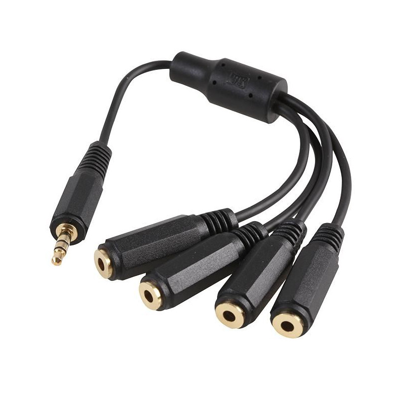 Pro Signal (PSG03885) 3.5mm Stereo Jack Plug, 3.5mm Stereo Jack Socket, x 4