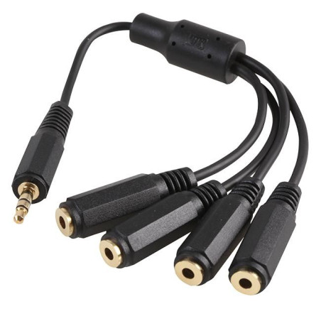 Pro Signal (PSG03885) 3.5mm Stereo Jack Plug, 3.5mm Stereo Jack Socket, x 4