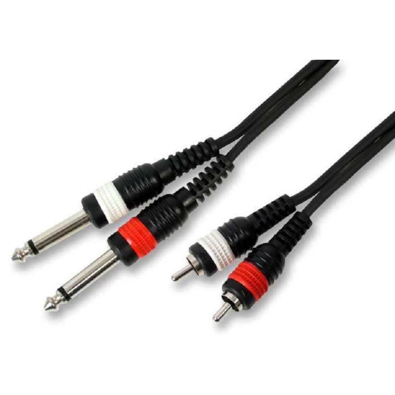 Pro Signal (SC7010-1.5M)  6.35mm (1/4") Mono Jack Plug, x 2