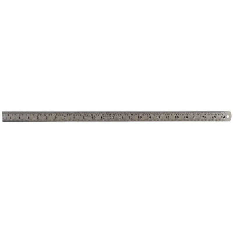 Duratool (D03078) 24" (600mm) Stainless Steel Ruler with Metric/Imperial