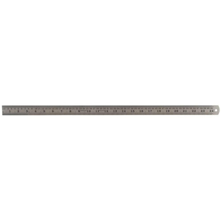 Duratool (D03078) 24" (600mm) Stainless Steel Ruler with Metric/Imperial