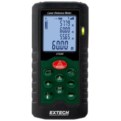 Extech (DT60M) Laser Distance Meter, 0.05m to 60m, LCD, 2 x AAA