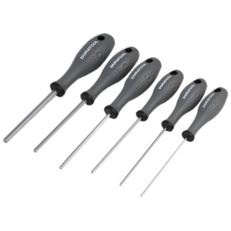 Duratool (D03444) Screwdriver Set, Tamperproof Hex, 6 Piece