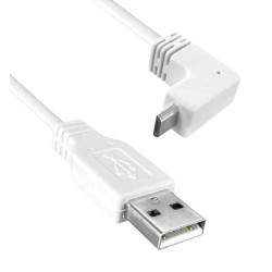 Qualtek (3021084-03) USB Cable  0.9m  USB to 90 degree Micro USB   White  3021084-03  Qualtek