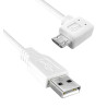 Qualtek (3021087-03) USB Cable  0.9m  USB to 90 degree Micro USB   White  3021087-03  Qualtek