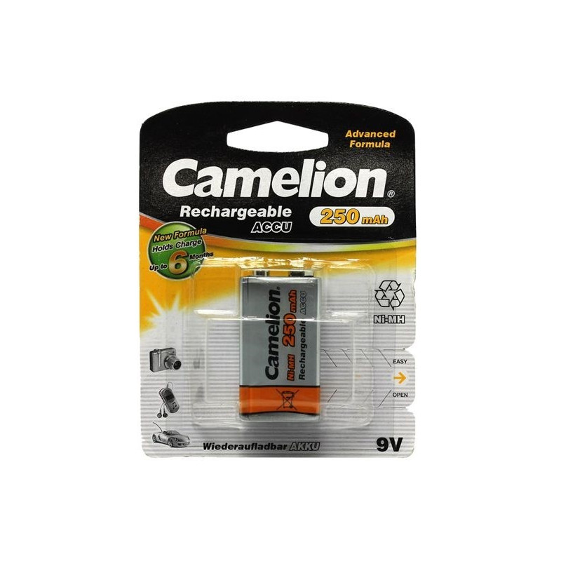 CAMELION NH-9V250BP1 (MEC) Rechargeable Battery 9V NiMH