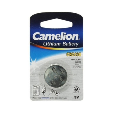 CAMELION CR2430-BP1 Bat Coin Lit 3V 270mA 24x3.0 P/Each