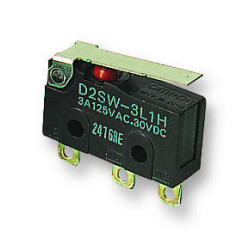 Omron (D2SW-3L1H) Microswitch  Snap Action  Lever