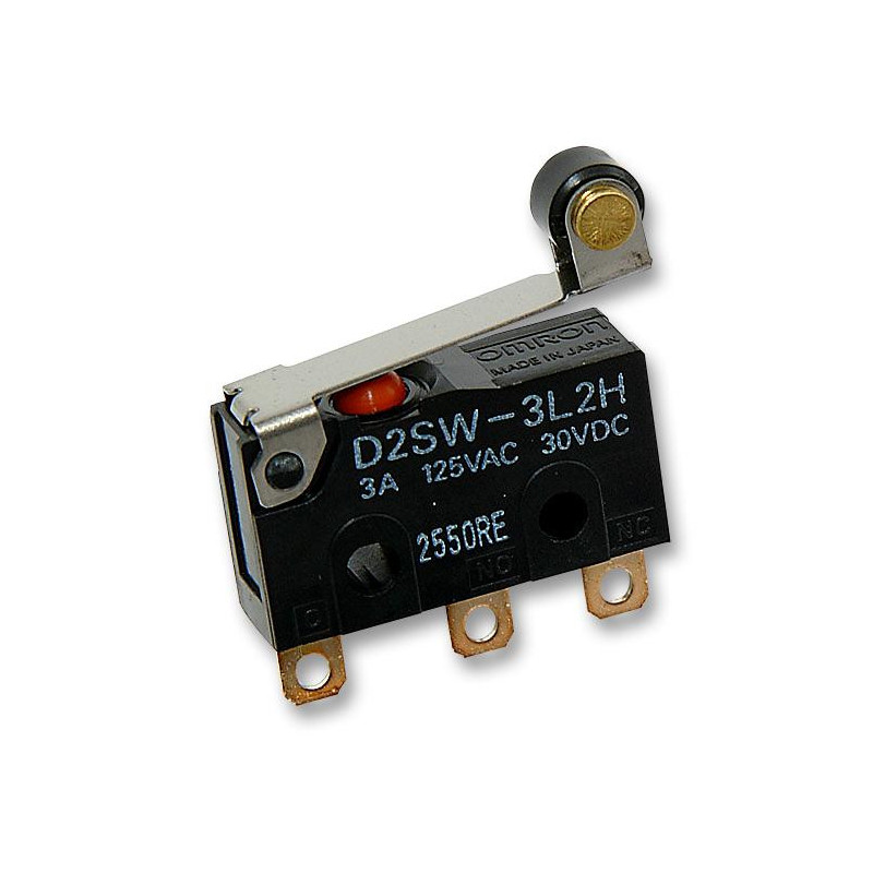 Omron (D2SW-3L2H) Microswitch  Snap Action  Roller Lever