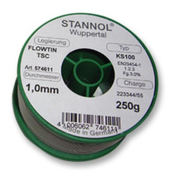 Stannol (574601) Solder Wire  KS100  0.3mm Diameter  217?C  250g