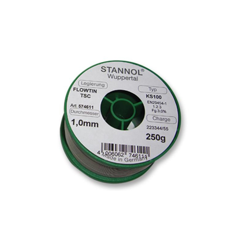 Stannol (574601) Solder Wire  KS100  0.3mm Diameter  217?C  250g