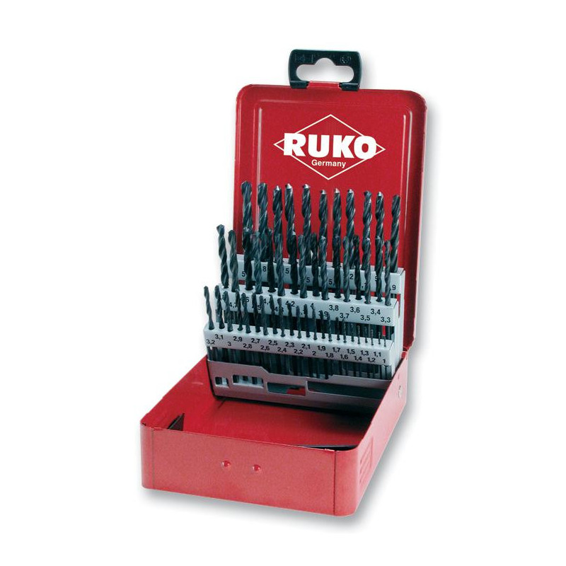 Ruko (205217) Drill Bit Set  HSS-R  1 mm - 5.9 mm  50 Piece