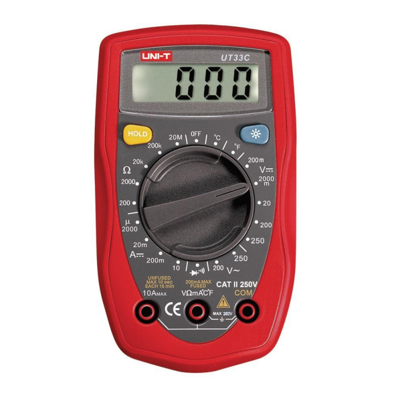 UNI-T UT33C Palm Sized Digital Multimeter 200MV-500V