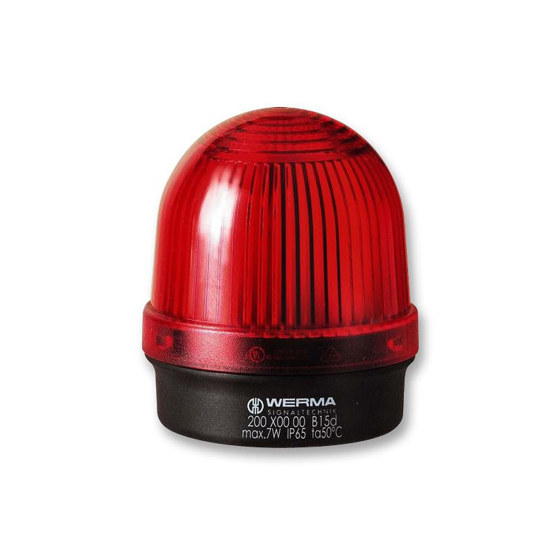 Werma (20010000) Beacon  Permanent  Red  Steady  7W  230VAC/VDC